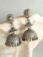 Handcrafted Silver Jhumka