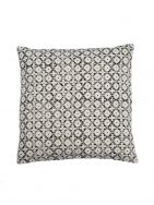 Black And White Hand Block Printed Cotton Dari Cushion Cover