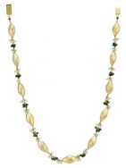 Matte Gold Handcrafted  Beaded Necklace