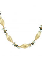 Matte Gold Handcrafted  Beaded Necklace