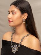 Dual Tone handcrafted  long Necklace Set ( Set of 2)