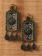 Tribal  Dual Tone Brass Earrings