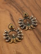 Tribal  Dual Tone Brass Earrings