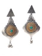 Tribal  Dual Tone Brass Earrings