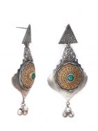 Tribal  Dual Tone Brass Earrings