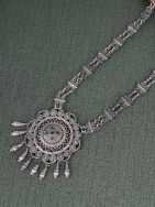 Silver Tone Tribal long Necklace