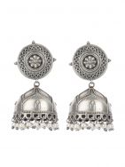 Tribal Silver Tone Brass Jhumka