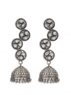 Tribal Silver Tone Brass Jhumka