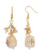 Handcrafted Gold tone Beaded Earrings
