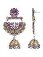 Handcrafted Dual Tone Brass Long  Jhumka