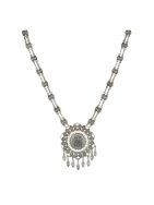 Silver Tone Tribal long Necklace