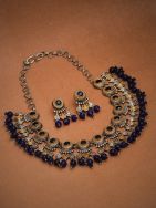  Dual Tone Tribal short Necklace Set ( Set of 2)