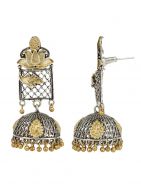 Handcrafted Dual Tone Brass Jhumka