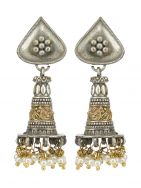 Handcrafted Dual Tone Brass Jhumka