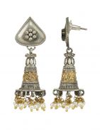 Handcrafted Dual Tone Brass Jhumka