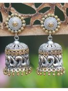 Handcrafted Dual Tone Brass Jhumka