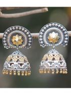 Handcrafted Dual Tone Brass Jhumka