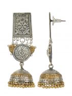 Handcrafted Dual Tone Brass Long  Jhumka