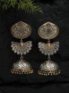 Handcrafted Dual Tone Brass long Jhumka