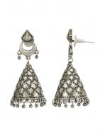 Tribal Silver Tone Brass Jhumka