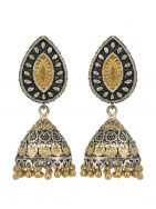 Handcrafted  Gold Tone Brass Jhumka