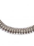 Handcrafted  Silver Tone Brass Tribal Choker 