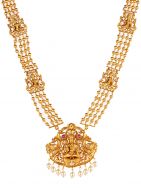 Gold Tone  Set Of Temple Necklace & Earrings ( Set of 2)