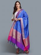 Blue Art Silk Banarasi Dupatta