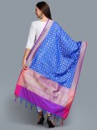 Blue Art Silk Banarasi Dupatta