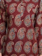 Brown  Cotton Block Printed  Kurta