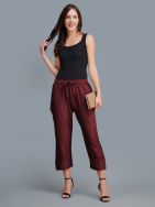 Maroon Elasticated Waist Pants