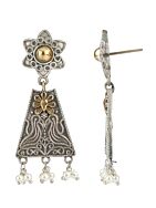 DUAL TONE HANDCRAFTED BRASS EARRINGS