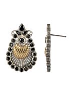 DUAL TONE BRASS HANDCRAFTED STUD EARRINGS