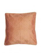 Pink  Bandhni Printed  Chanderi Cushion Cover - Size 16 x 16 Inch