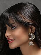 Dual Tone Brass Stud Jhumka