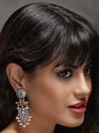 Handcrafted Dual Tone Brass Earrings