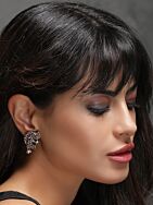 Handcrafted Silver Tone Brass Earrings