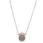 Silver Tone Handcrafted Brass Necklace With Earrings Set Of 2