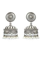 SILVER TONE HANDCRAFTED BRASS JHUMKA