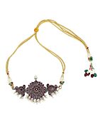 Multicolor Silver Tone Brass Necklace With Earrings Set Of 2