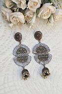 Handcrafted Dual Tone Brass Earrings