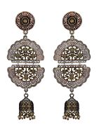Handcrafted Dual Tone Brass Earrings