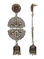 Handcrafted Dual Tone Brass Earrings