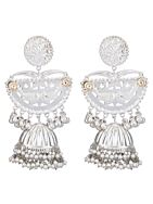 Ghungroo Style Silver Tone Jhumka