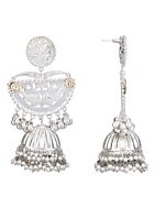 Ghungroo Style Silver Tone Jhumka