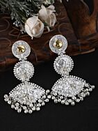 Handcrafted Silver Tone Earrings