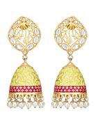 White Beats Matte Gold Jhumka