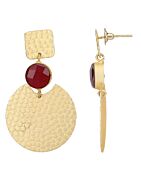 Round Shape Matte Gold Earrings