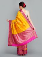 Yellow Handwoven Banarasi Silk Saree