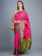 Pink Handwoven Banarasi  Saree